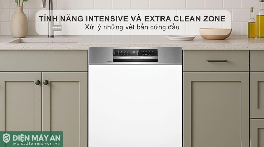 Máy rửa bát bán âm Bosch Serie 6 SMI6ECS10E